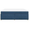 vidaXL Boxspringbett mit Matratze Blau 200x200 cm Stoff