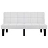 vidaXL 2-Sitzer-Sofa Wei&szlig; Kunstleder