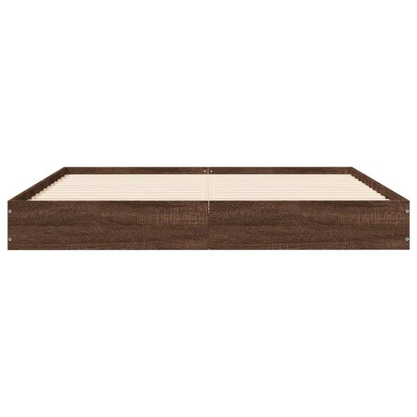 vidaXL Bettgestell ohne Matratze Braun Eiche 120x190 cm Holzwerkstoff