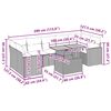 vidaXL 8-tlg. Garten-Sofagarnitur mit Kissen Beige Poly Rattan