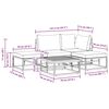 vidaXL Garten-Sofa-Set mit Kissen 5 pcs Schwarz Aluminium