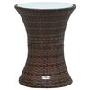 vidaXL Garten-Beistelltisch Trommelform Braun Poly Rattan
