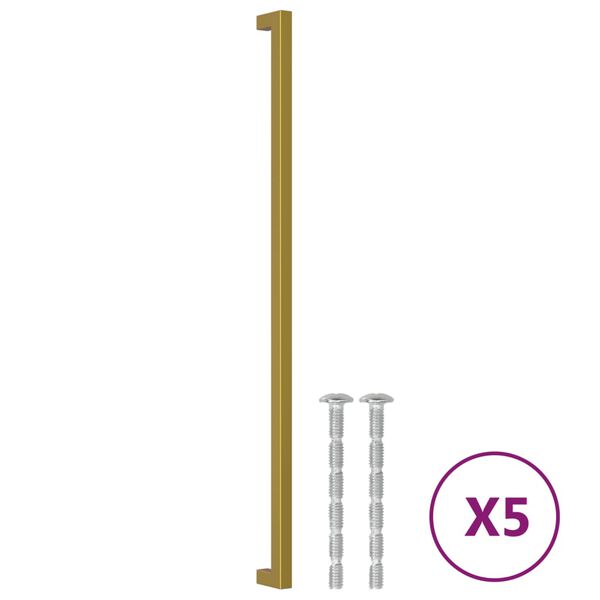vidaXL M&ouml;belgriffe 5 Stk. Golden 480 mm Edelstahl