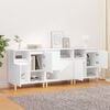 vidaXL Sideboards 3 Stk. Wei&szlig; 60x35x70 cm Holzwerkstoff