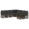 vidaXL Gartensofa-set 8 stk. 8-Sitzanzahl Grau Poly-Rattan