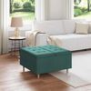 vidaXL Knopf Hocker mit Kissen Dunkelgr&uuml;n 80 x 80 x 45 cm Stoff