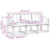 vidaXL Outdoor-Sofagarnitur mit Kissen 3 pcs Nat&uuml;rlich und Hellgrau