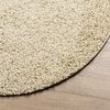 vidaXL Teppich Shaggy Hochflor Modern Golden &Oslash; 80 cm