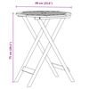 vidaXL 3-tlg. Bistro-Set Cremewei&szlig; Stoff und Massivholz
