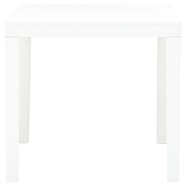 vidaXL Gartentisch Wei&szlig; 78x78x72 cm Kunststoff