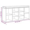 vidaXL Schuhbank Schwarz 103x30x48 cm Holzwerkstoff