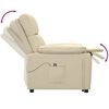 vidaXL Aufstehsessel Creme Stoff