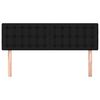 vidaXL Kopfteile Schwarz 144x5x78/88 cm Stoff