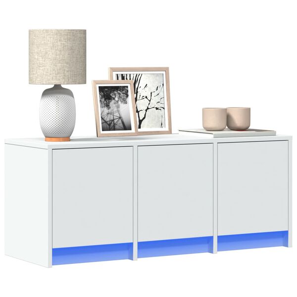 vidaXL TV-Schrank LED Braun Eichen-Optik 97x34x40 cm Holzwerkstoff