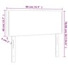 vidaXL LED Kopfteil Taupe 80x5x78/88 cm Stoff
