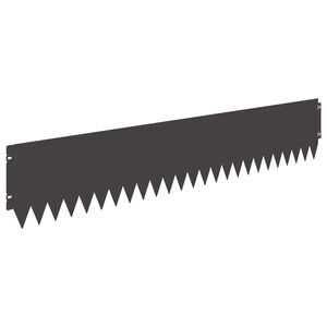 vidaXL Raseneinfassung 30 Stk. 103 x 20 cm Stahl Schwarz