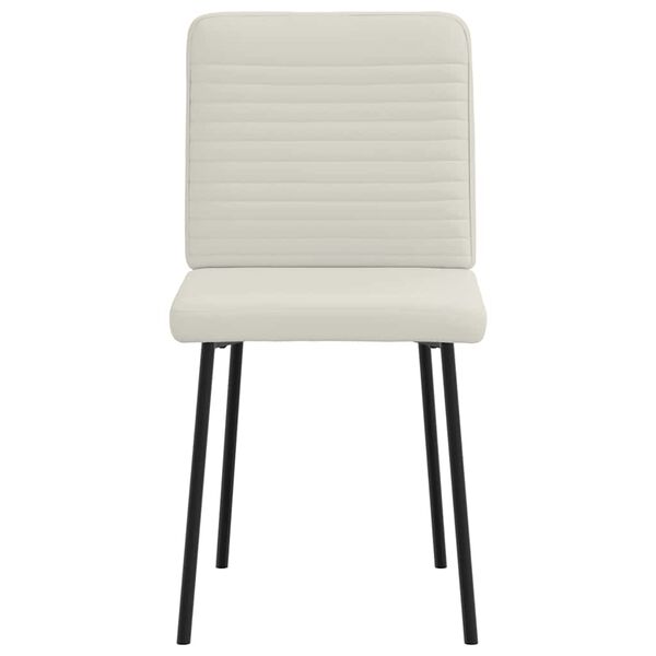 vidaXL Esszimmerst&uuml;hle 4 Stk. Creme Samt