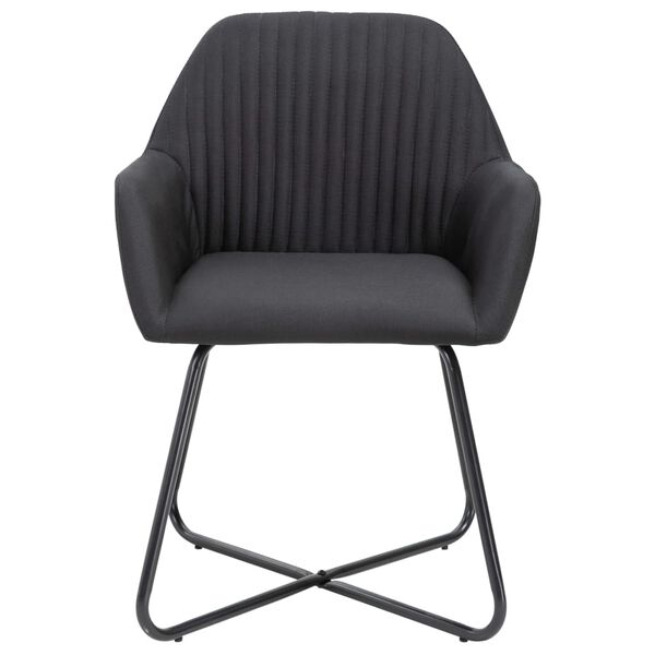 vidaXL Esszimmerst&uuml;hle 4 Stk. Schwarz Stoff