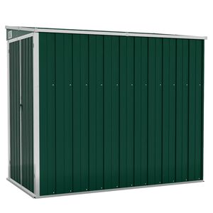 vidaXL Anbauschuppen Gr&uuml;n 118x194x178 cm Verzinkter Stahl