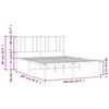 vidaXL Bettgestell mit Kopfteil Metall Wei&szlig; 160x200 cm
