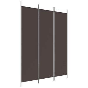 vidaXL 3-tlg. Paravent Braun 150x200 cm Stoff