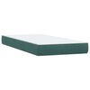 vidaXL Boxspringbett mit Matratzen Dunkelgrün 200x210 cm Samt