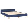 vidaXL Bettgestell ohne Matratze Blau 140x190 cm Stoff