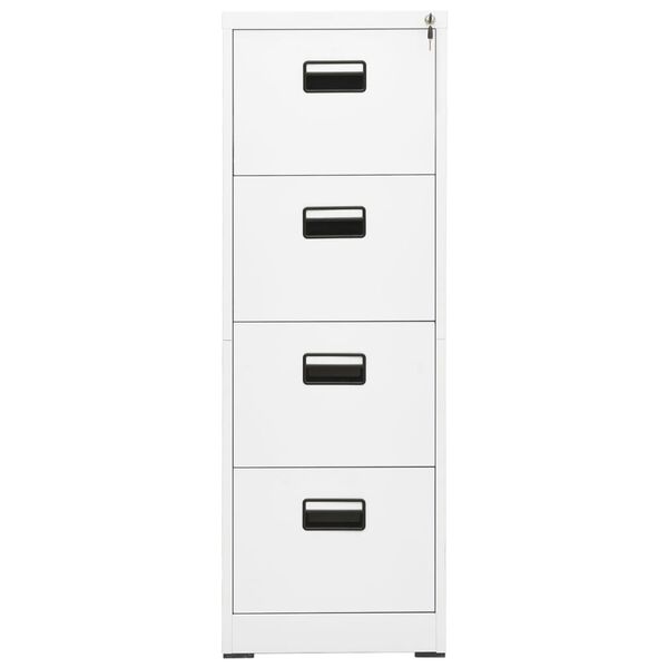 vidaXL Aktenschrank Wei&szlig; 46x62x133 cm Stahl