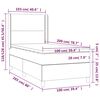 vidaXL Boxspringbett mit Matratze Dunkelblau 100x200 cm Samt