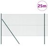 vidaXL Zaunpfosten Gr&uuml;n 25 x 1 m (12 x 12 mm Masche) Stahl