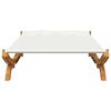 vidaXL Sonnenliege 165x188,5x46 cm Bugholz Massiv Creme