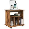 vidaXL Rollcontainer Altholz-Optik 60x45x60 cm Holzwerkstoff