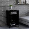 vidaXL Sideboard Schwarz 57x35x90 cm Holzwerkstoff