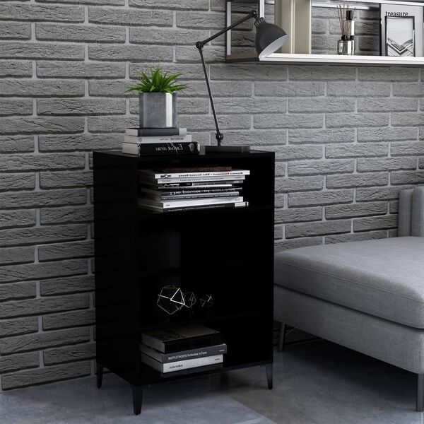 vidaXL Sideboard Schwarz 57x35x90 cm Holzwerkstoff