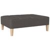 vidaXL Schlafsofa 2-Sitzer mit Fu&szlig;hocker Dunkelgrau Stoff