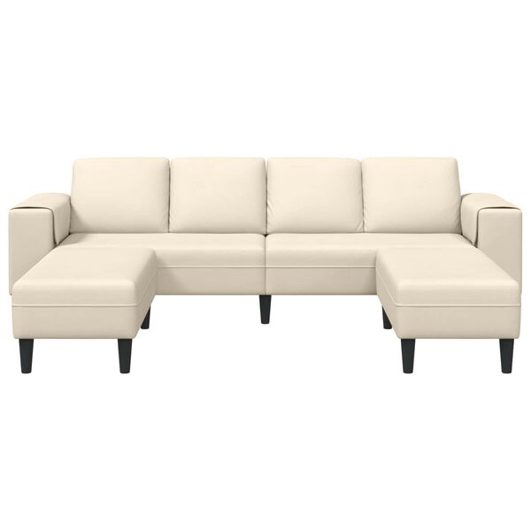 vidaXL Sofa Creme 250 x 188 x 76 cm Cordstoff