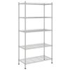 vidaXL Lagerregal mit 5 B&ouml;den 90x35x180 cm Chrom 250 kg