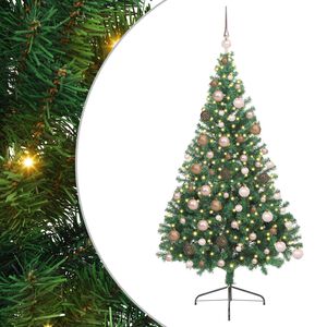 vidaXL K&uuml;nstlicher vorbeleuchteter Weihnachtsbaum Gr&uuml;n 180 cm PVC