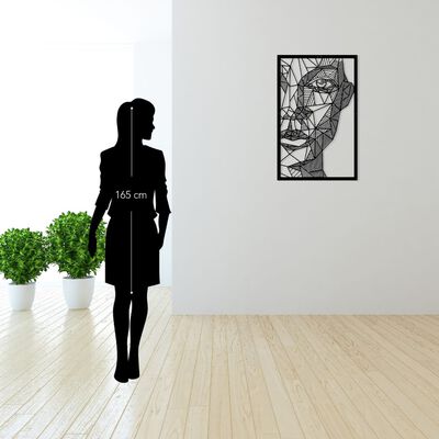 Homemania Wanddekoration Silhouette 65x100 cm Metall Schwarz