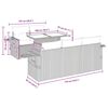 vidaXL 6-tlg. Garten-Sofagarnitur mit Kissen Hellgrau Poly Rattan