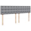 vidaXL Boxspringbett mit Matratze Hellgrau 180x200 cm Stoff
