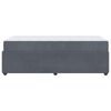 vidaXL Bettrahmen mit Matratze Dunkelgrau 90 x 200 cm Stoff