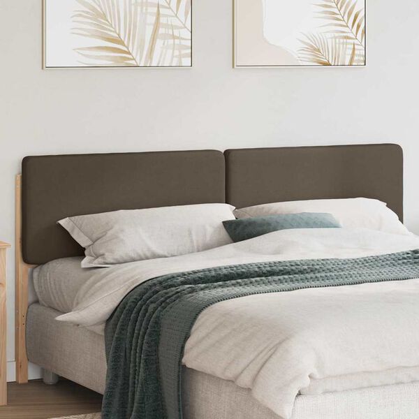 vidaXL Gepolstertes Kopfteil mit Kopfteil Braun und Taupe 200 cm