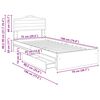 vidaXL Aufbewahrungsbett Beton Grau 70 x 190 cm Holzwerkstoff