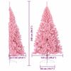 vidaXL Künstlicher vorbeleuchteter Weihnachtsbaum Rosa 240 cm PVC