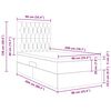 vidaXL Aufbewahrungsbett mit Matratze Dunkelgrau 90 x 200 cm Samt