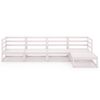vidaXL 5-tlg. Garten-Lounge-Set Wei&szlig; Massivholz Kiefer