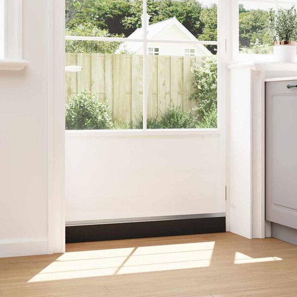 vidaXL Selbstklebende Türbürstendichtungen 2 pcs Silber 100 cm