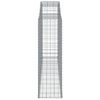 vidaXL Gabionen mit Hochbogen 15 Stk 300x50x160/180cm Verzinktes Eisen
