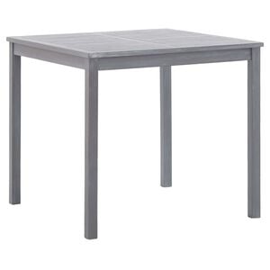 vidaXL Gartentisch Grau 80x80x74 cm Massivholz Akazie